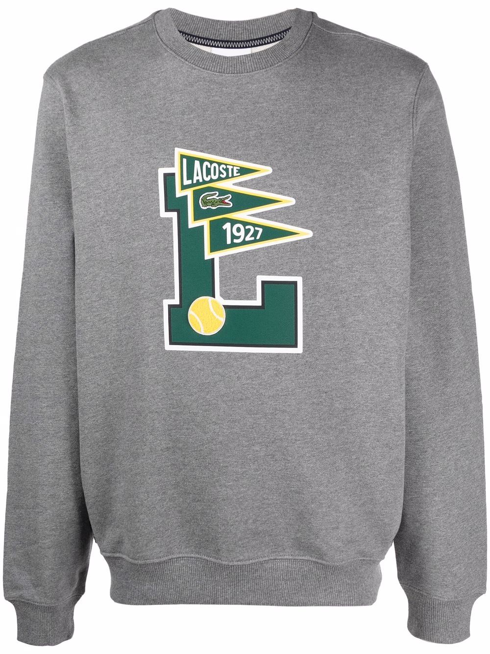Lacoste logo印花卫衣 - 灰色