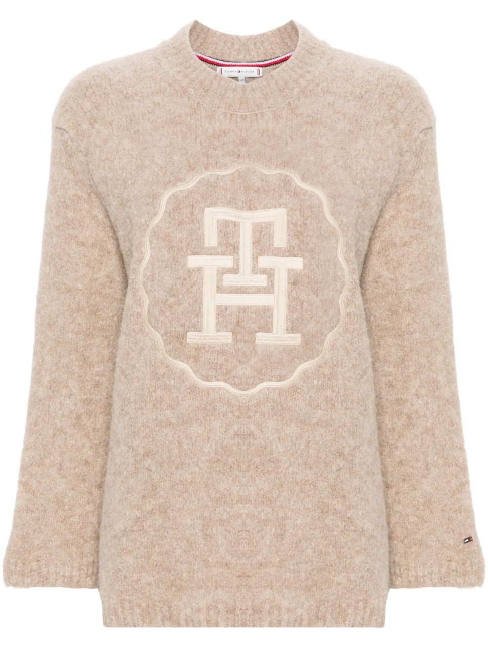 Tommy Hilfiger logo刺绣毛衣 - 中性色