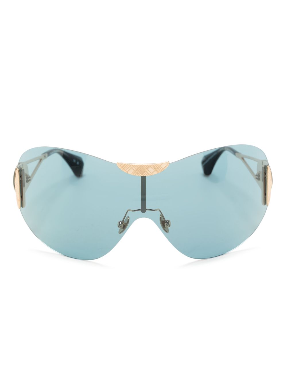 Vivienne Westwood Tina 无框超大框太阳眼镜 - 金色