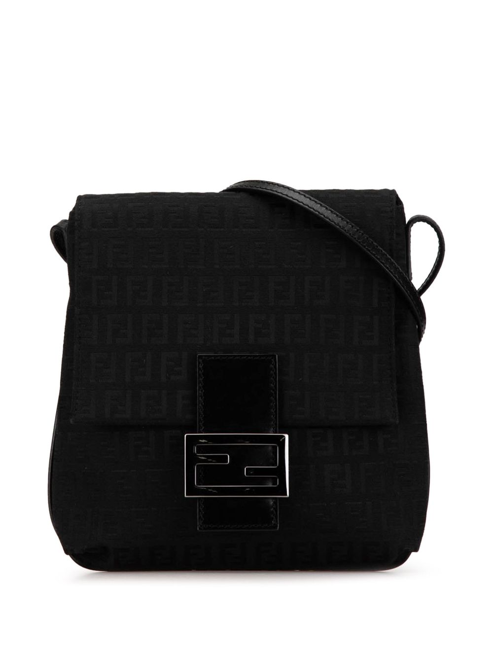Fendi Pre-Owned Zucchino 帆布斜挎包（2000-2010年典藏款） - 黑色