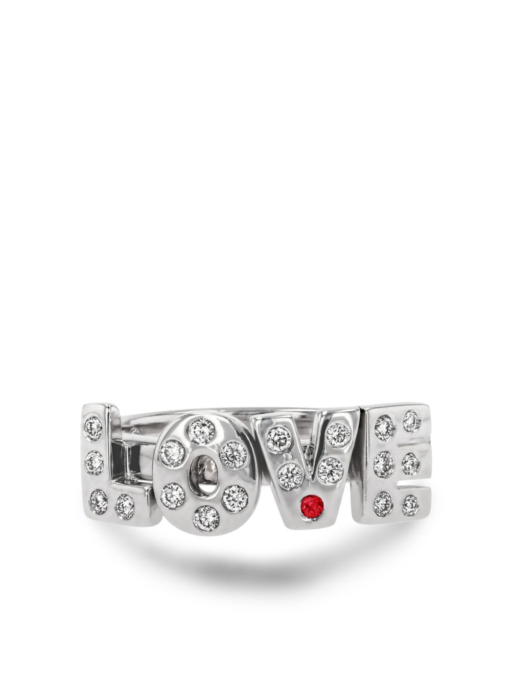 Pragnell Vintage 18K白金 Love 钻石戒指 - 银色