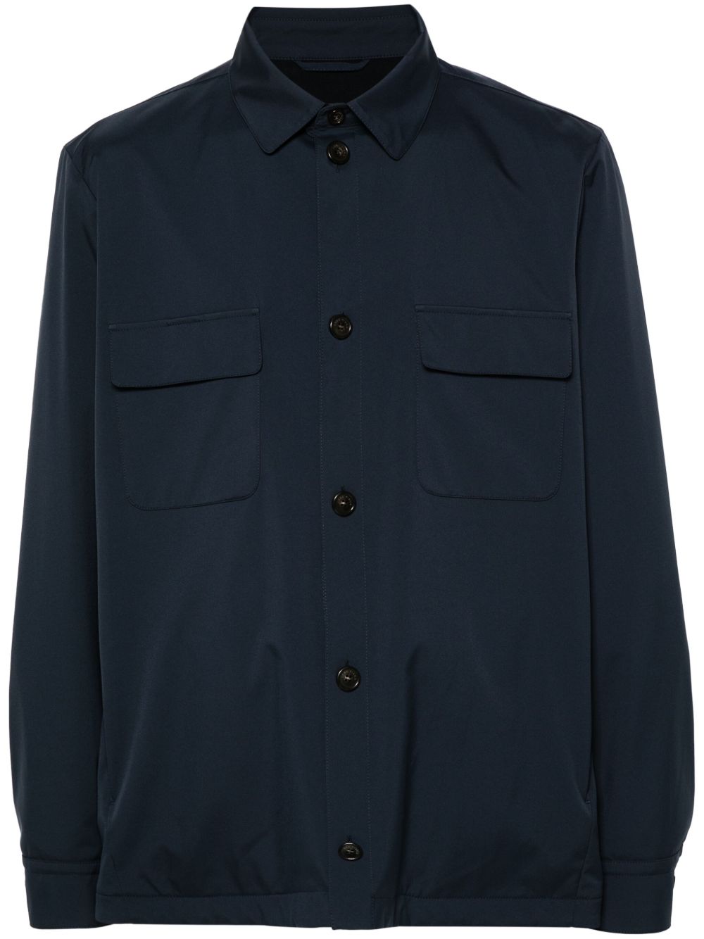 Loro Piana 排扣夹克式衬衫 - 蓝色