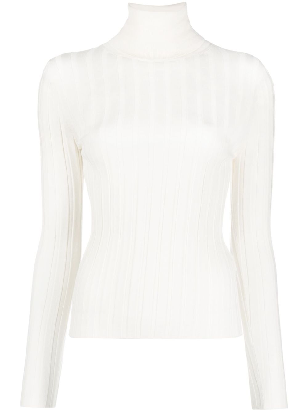 Allude 初剪羊毛高领毛衣 - 白色