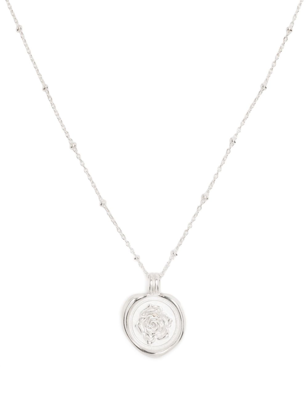 DOWER AND HALL Wild Rose Talisman silver necklace - 银色