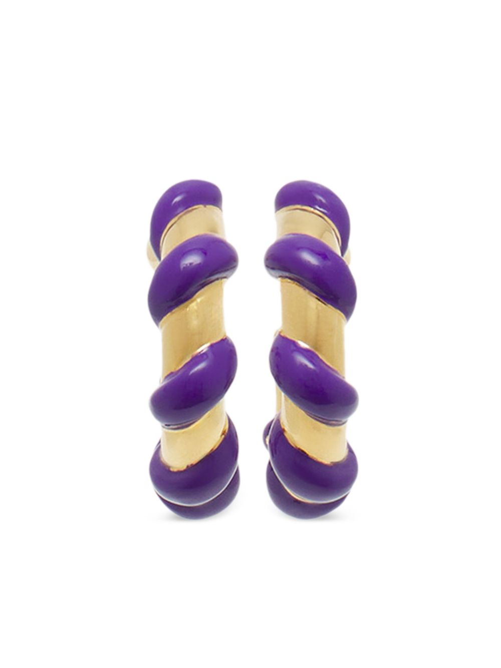 Lanvin twist-detail earrings - 金色