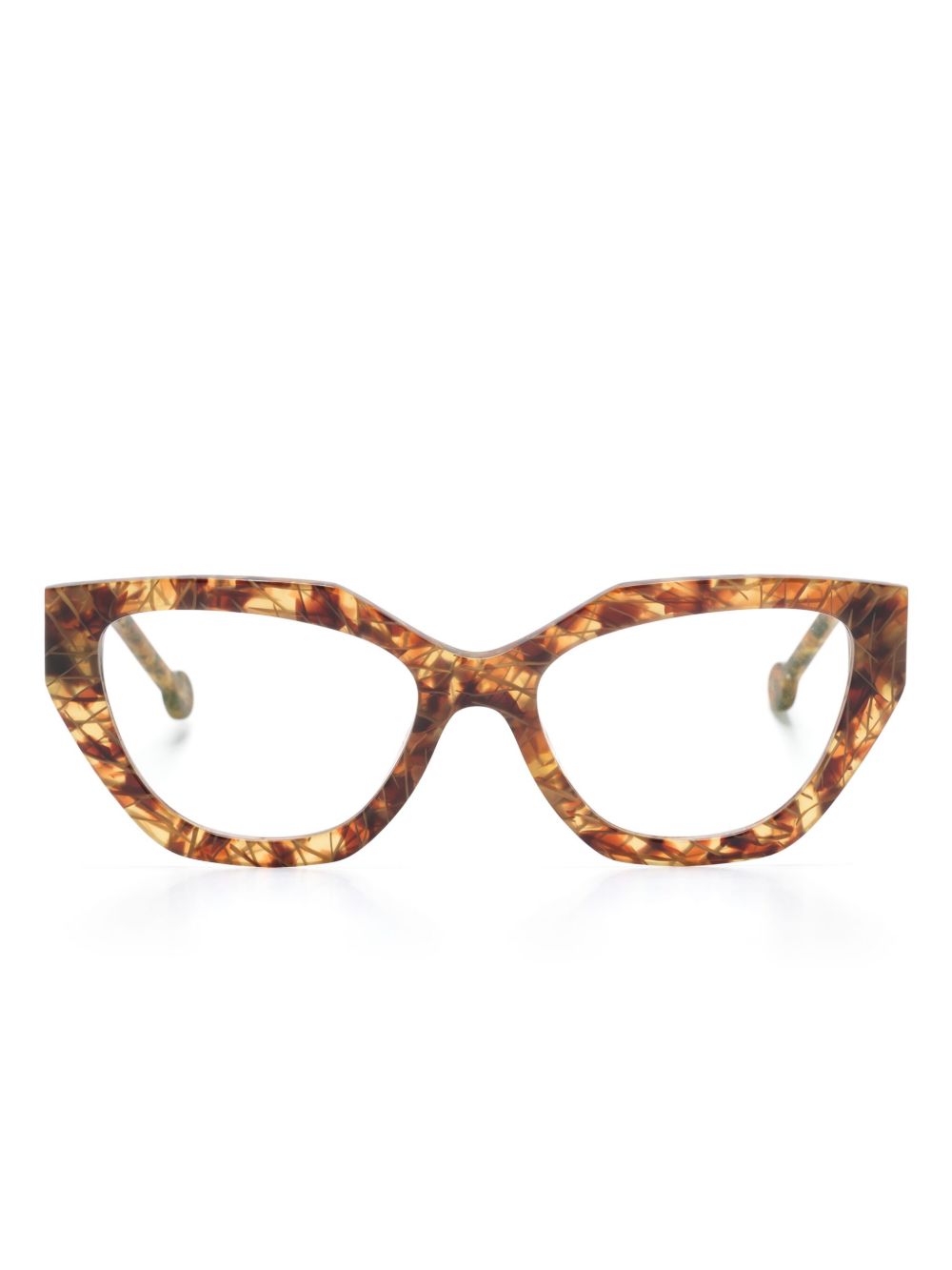 L.A. EYEWORKS Gibson 猫眼镜框眼镜 - 褐色