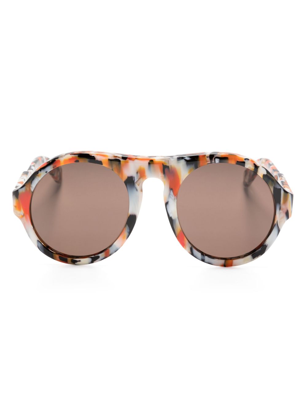 Chloé Eyewear round-frame sunglasses - 橘色