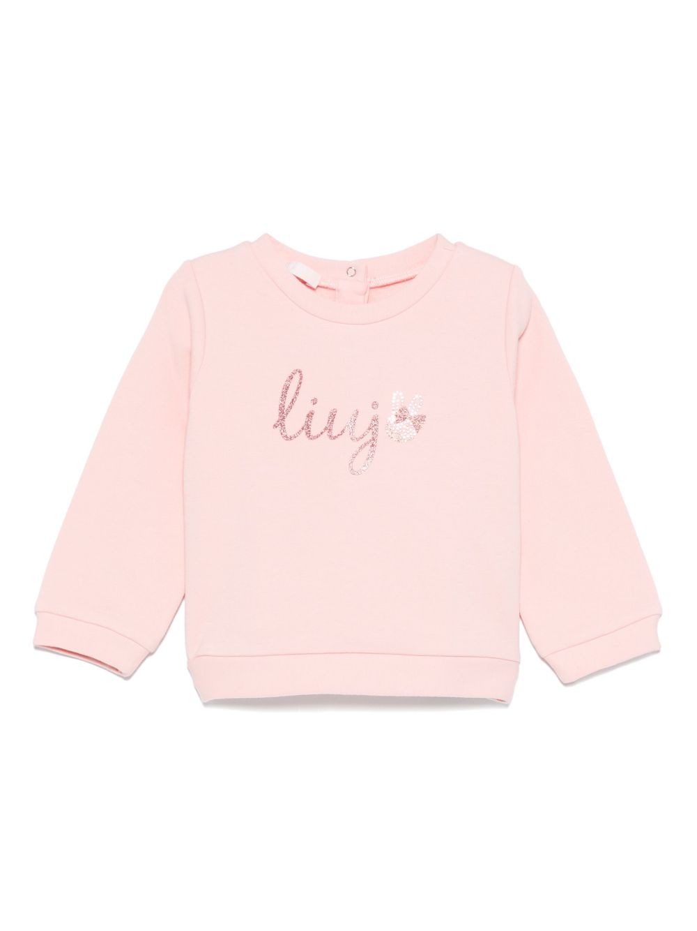 Liu Jo Kids logo亮片金葱卫衣 - 粉色
