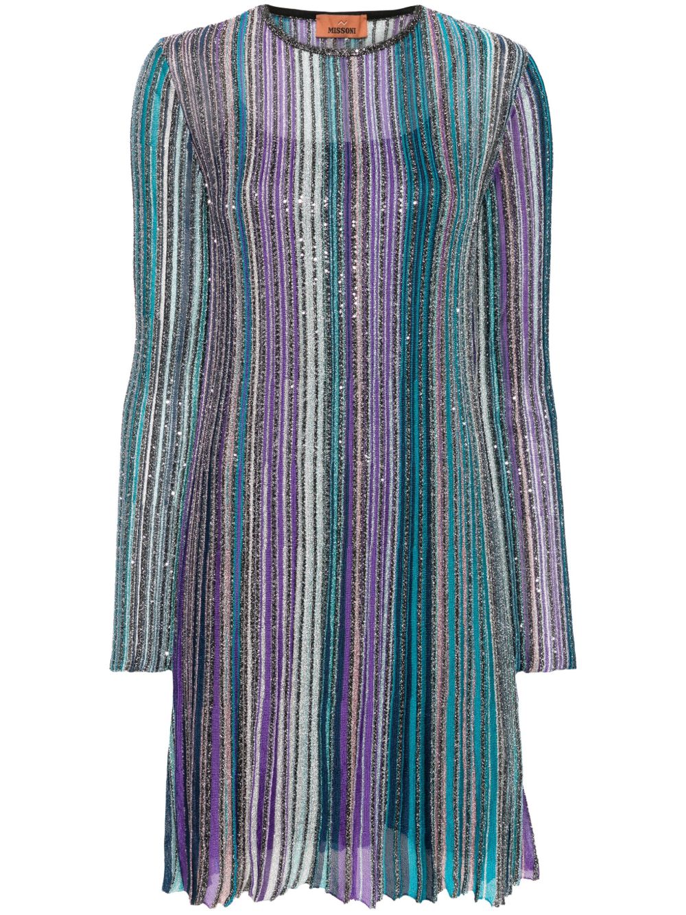 Missoni 亮片缀饰连衣裙 - 蓝色