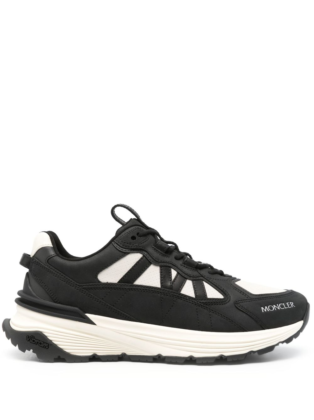 Moncler Lite Runner 系带运动鞋 - 黑色