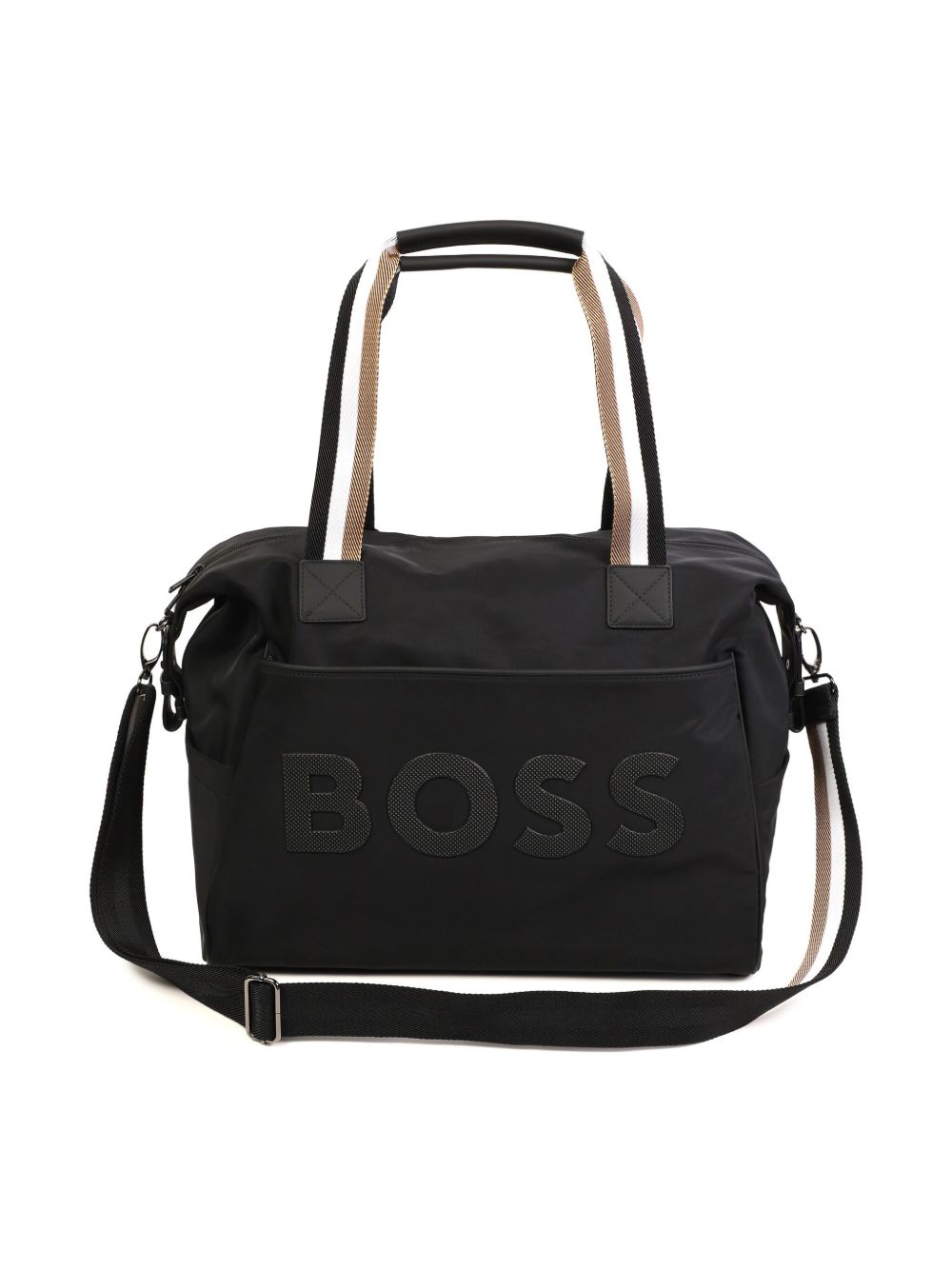 BOSS Kidswear logo贴花母婴包 - 黑色