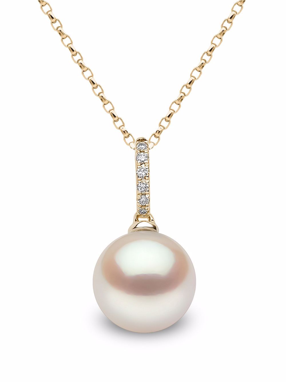 Yoko London Classic Freshwater 18K黄金淡水珍珠钻石项链 - 金色