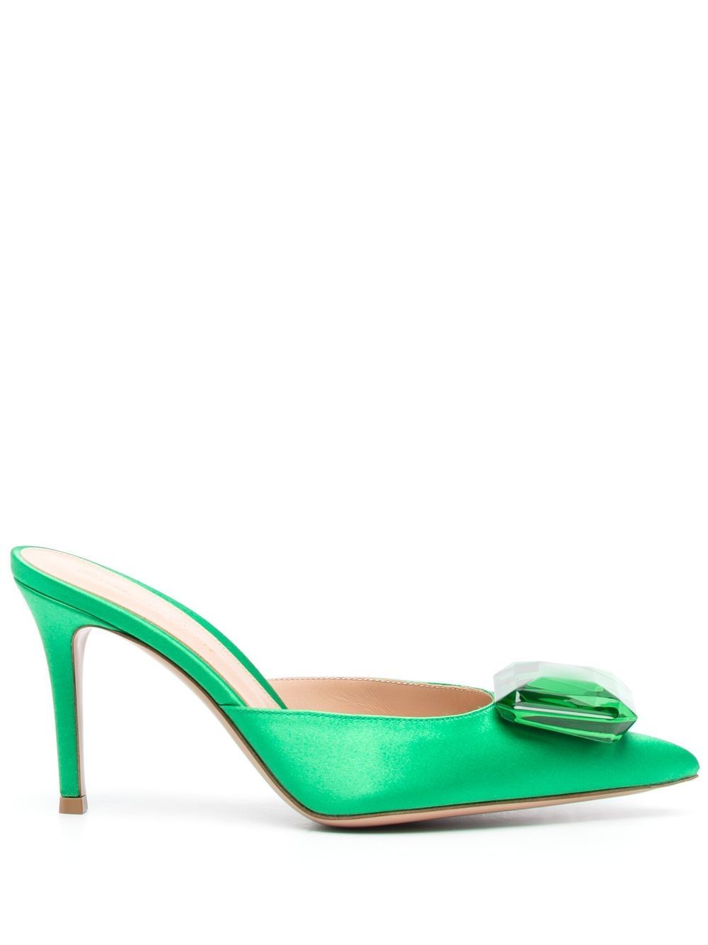 Gianvito Rossi 晶饰细节高跟鞋 - 绿色