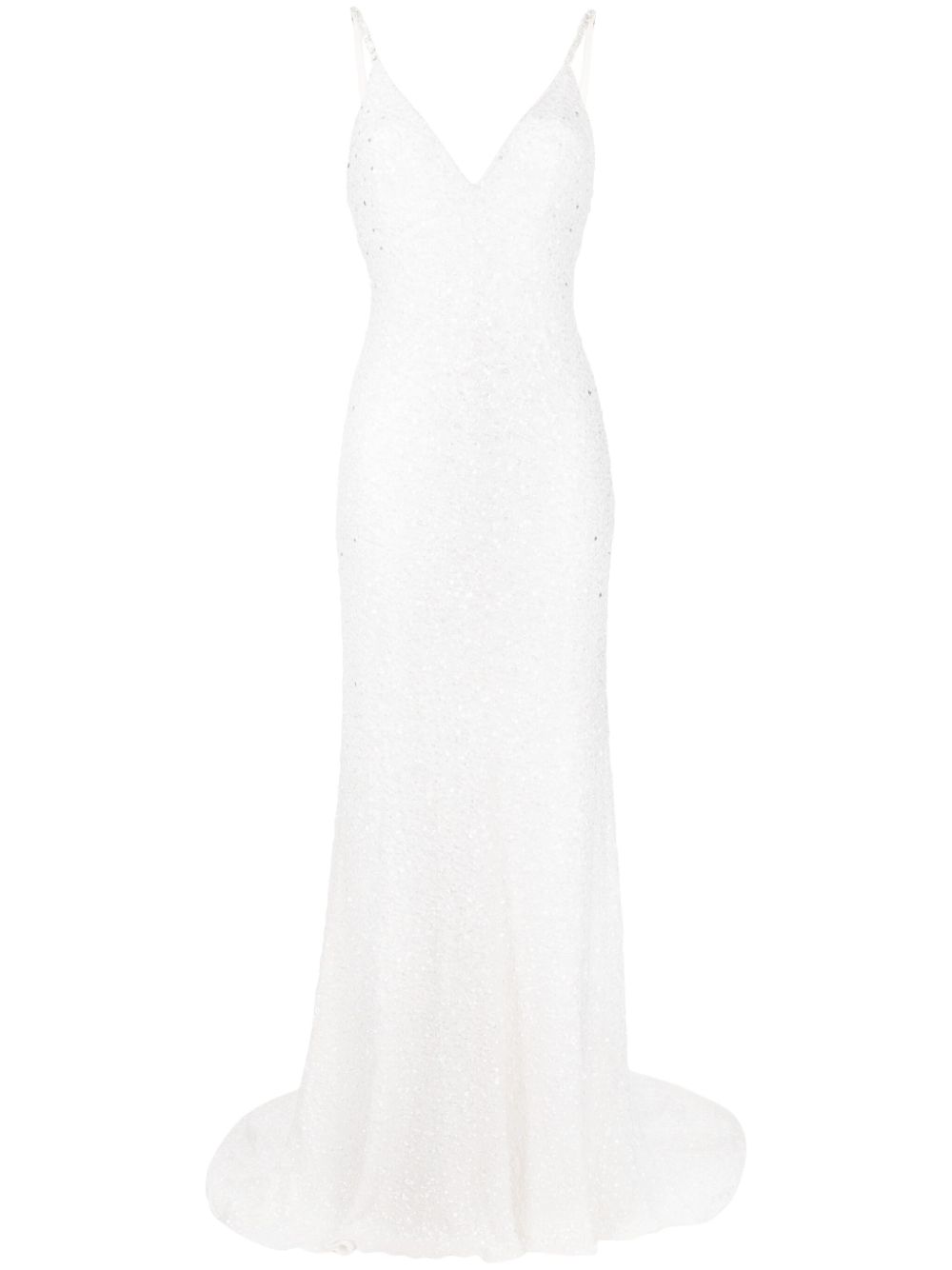 Jenny Packham Nora 亮片缀饰礼服 - 白色