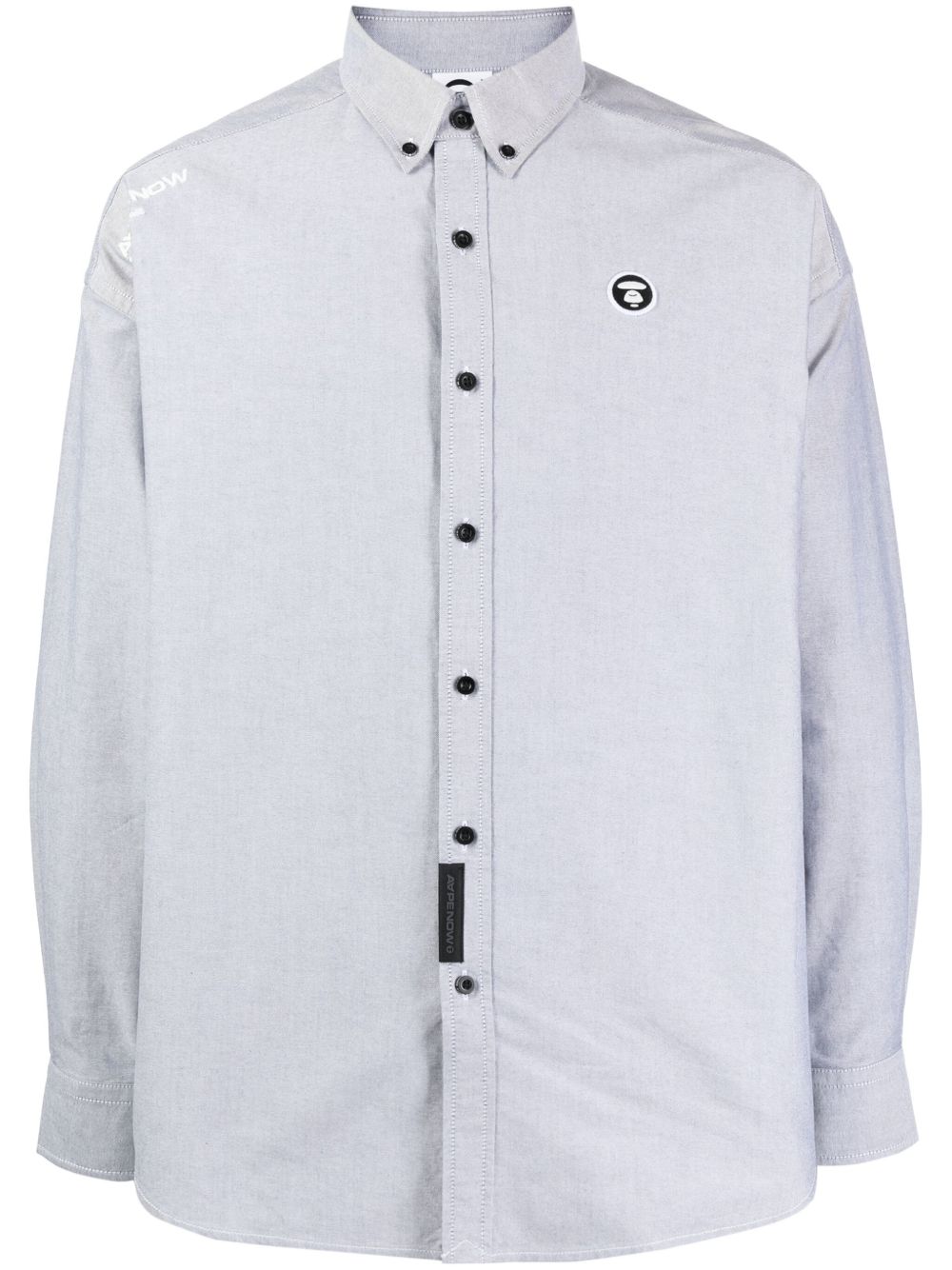 AAPE BY *A BATHING APE® 标贴棉衬衫 - 蓝色