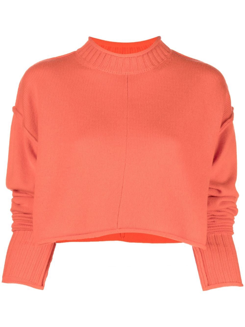 Sportmax 罗纹针织短款毛衣 - 橘色