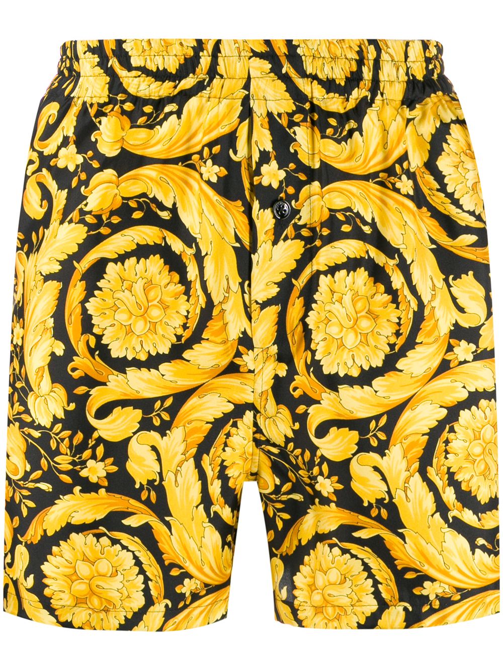 Versace 范思哲 Barocco 印花睡裤 - 黄色