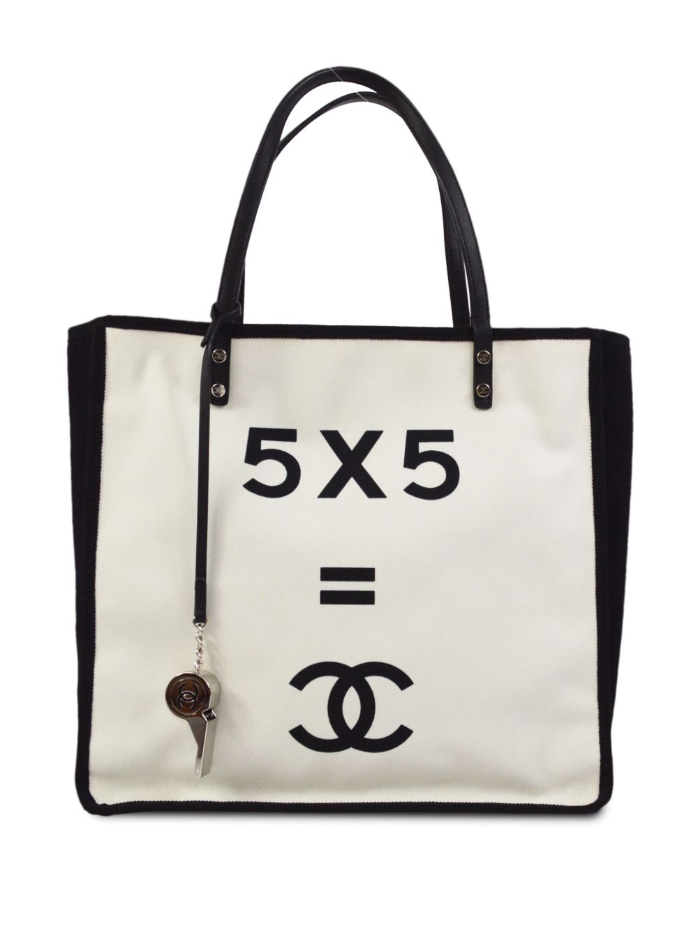 CHANEL Pre-Owned CC 5x5 托特包（2014年典藏款） - 白色