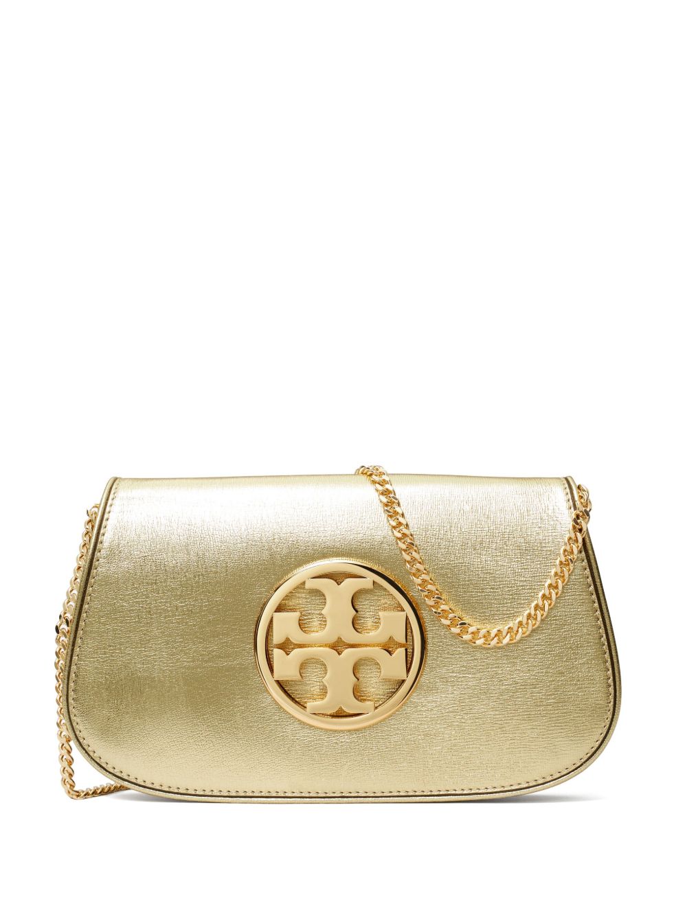 Tory Burch Reva 皮质单肩包 - 金色