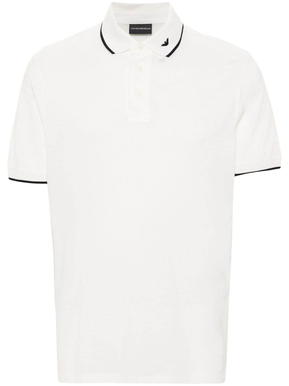 Emporio Armani logo刺绣polo衫 - 中性色