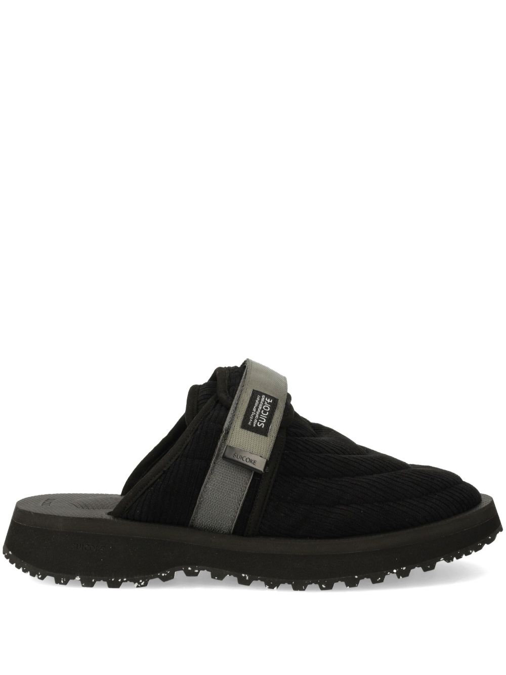 Suicoke 魔术贴拖鞋 - 黑色