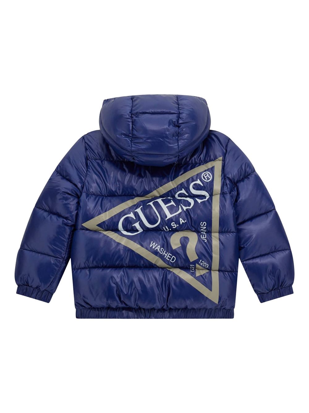 guess kids logo印花蓬松夹克 - 蓝色