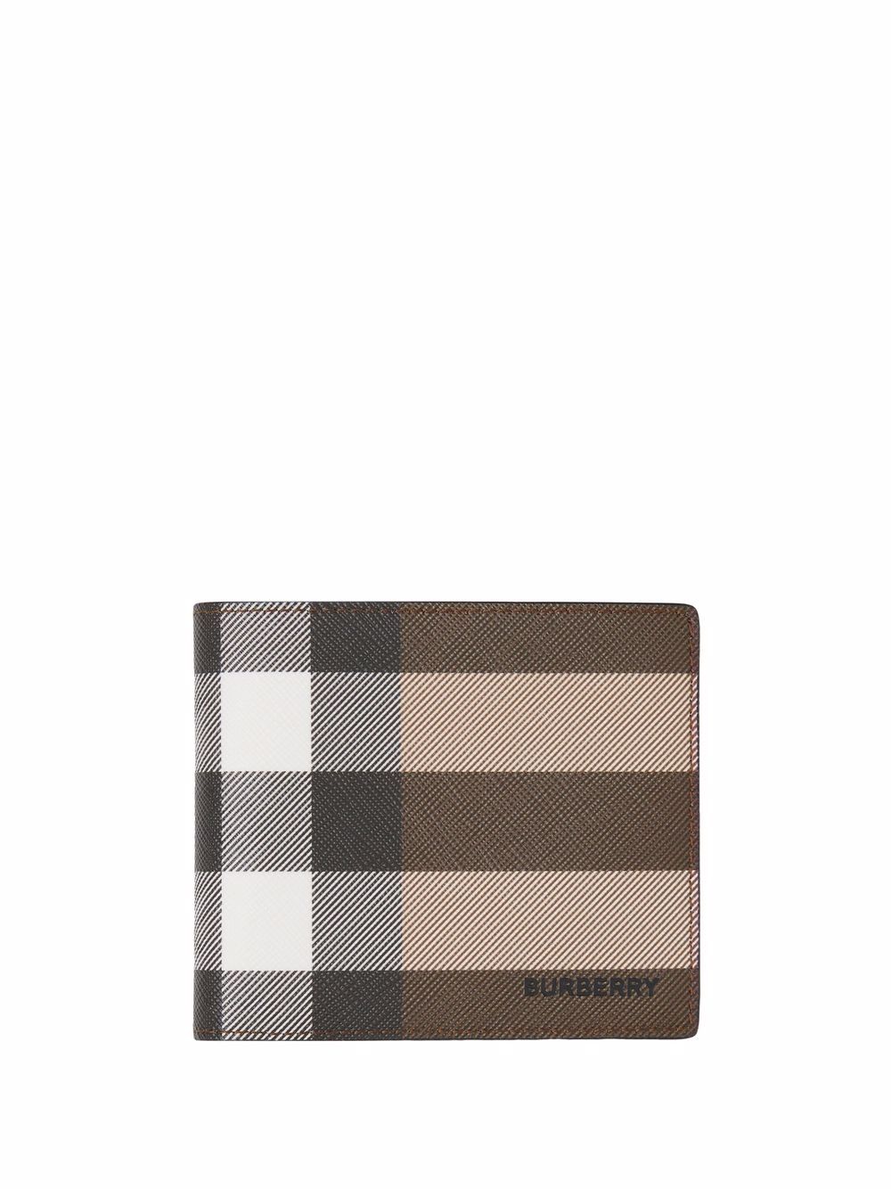 Burberry 博柏利 logo格纹钱包 - 褐色