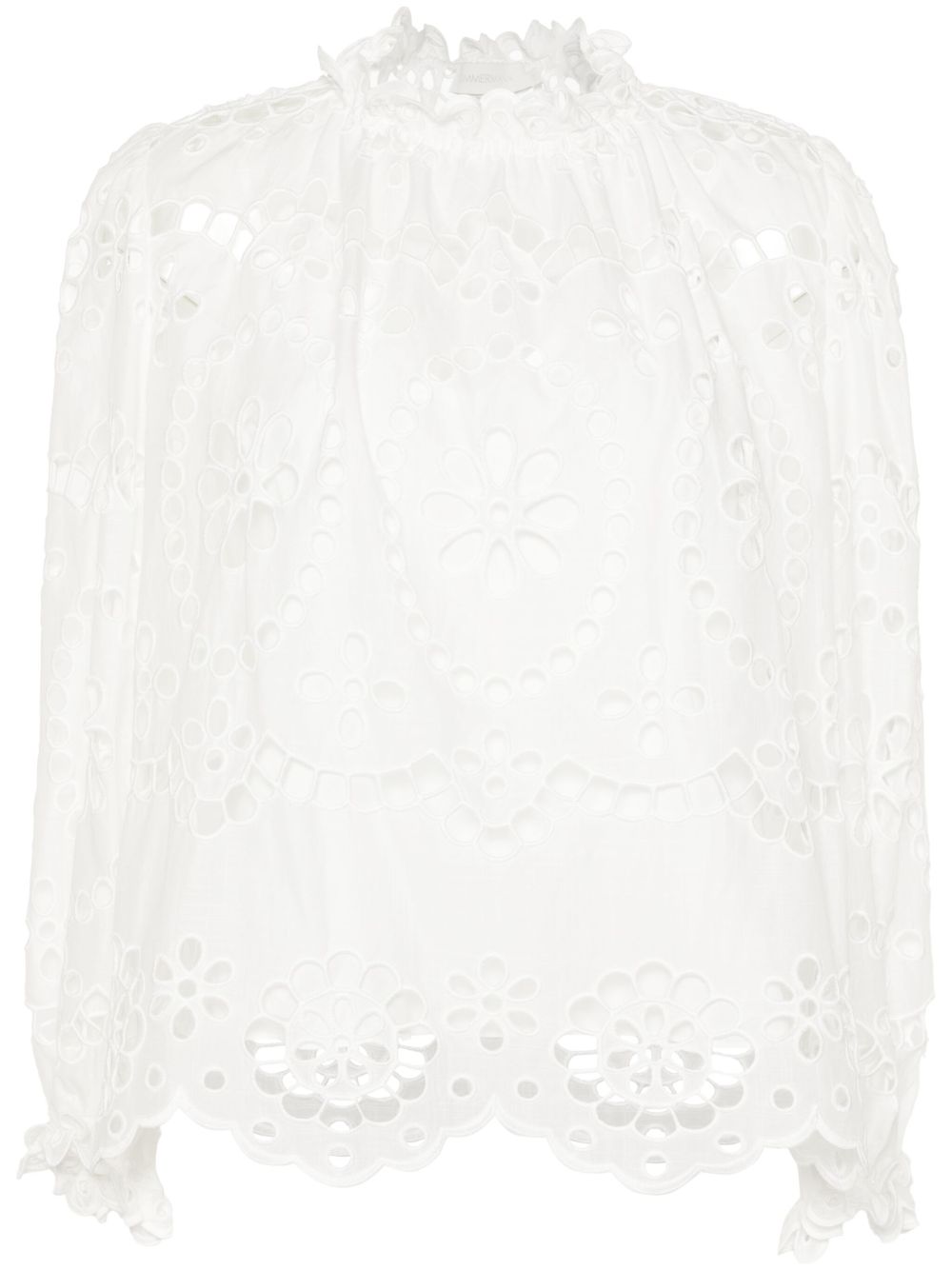 ZIMMERMANN Lexi 马德拉刺绣罩衫 - 白色
