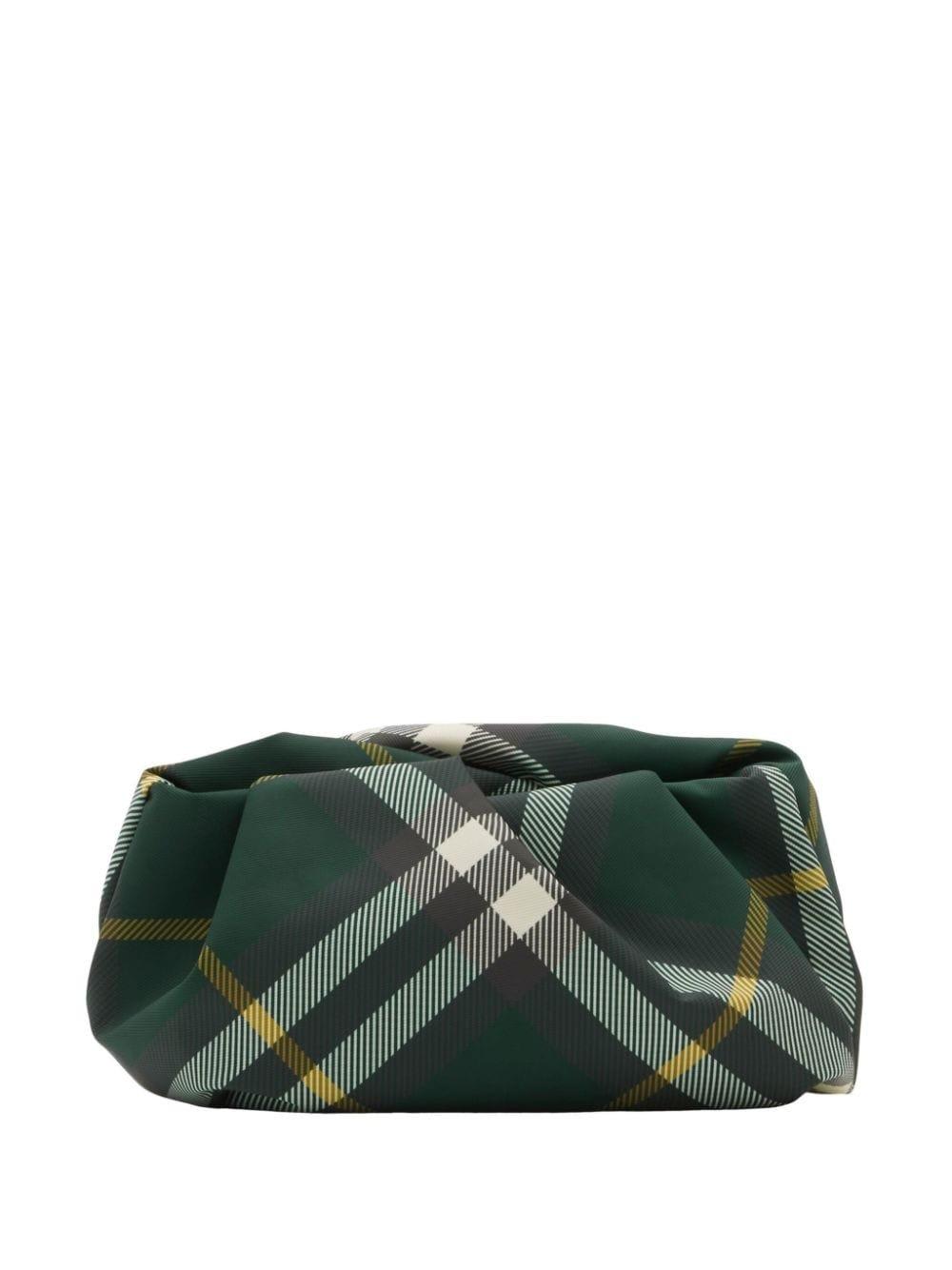 Burberry 玫瑰格纹抽褶手拿包