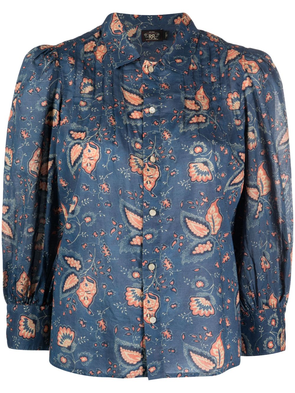 Ralph Lauren RRL Stefanie 花卉印花棉衬衫 - 蓝色