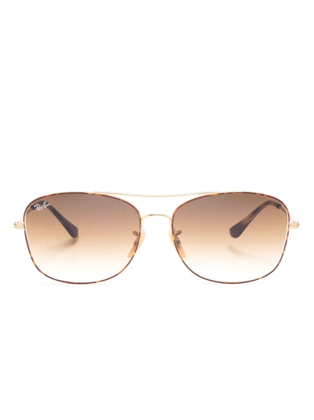 Ray-Ban 方框太阳眼镜 - 褐色