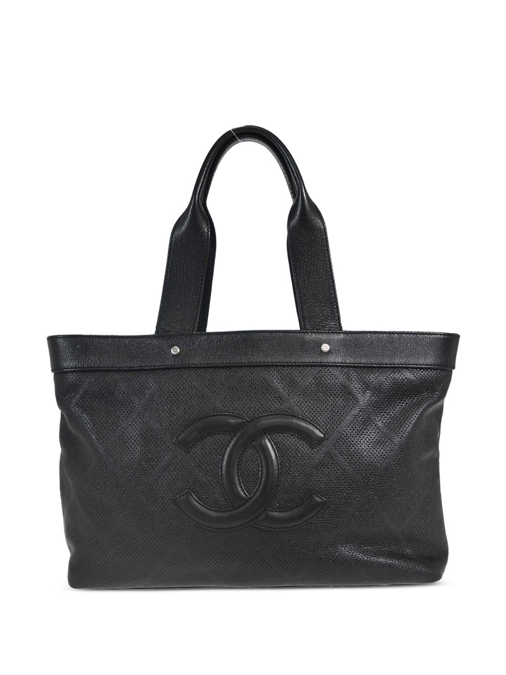 CHANEL Pre-Owned CC logo手提包（2007年典藏款） - 黑色