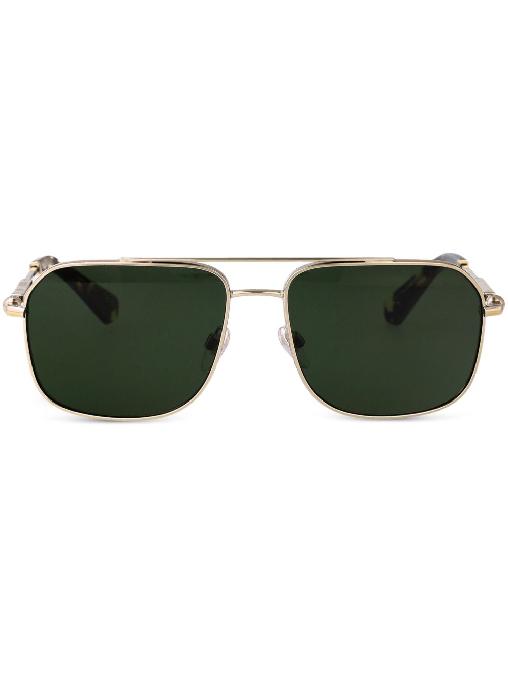 Burberry Eyewear 飞行员镜框太阳眼镜 - 金色