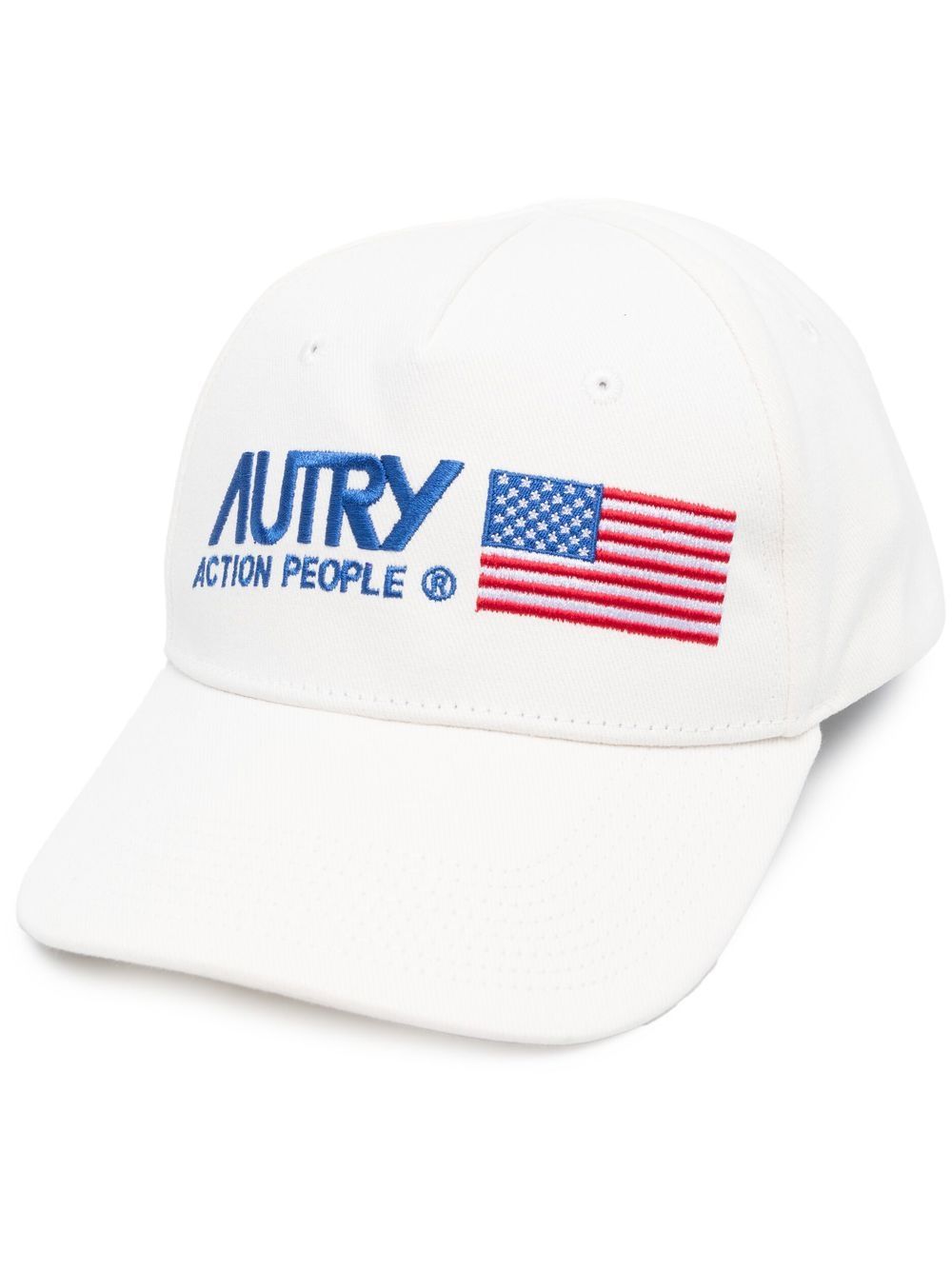 Autry logo刺绣棒球帽 - 白色