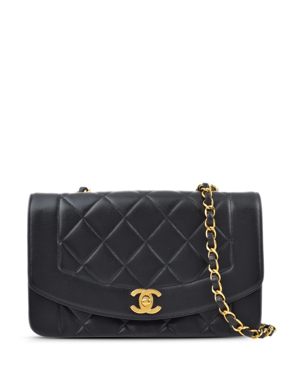 CHANEL Pre-Owned Diana 小号单肩包（1995年典藏款） - 黑色