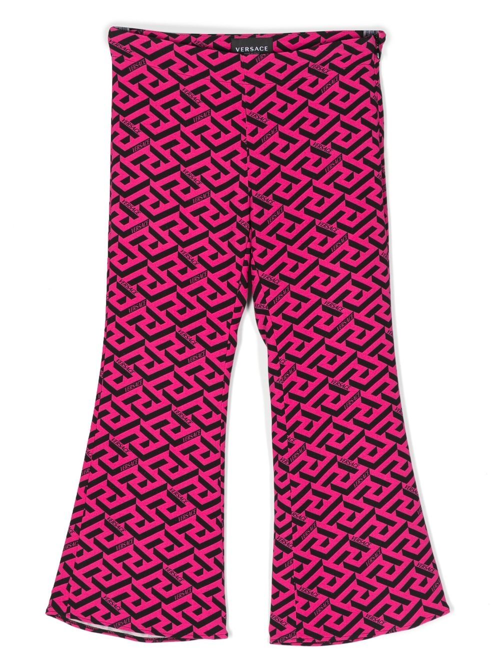 Versace Kids 范思哲 Greta 印花喇叭裤 - 粉色