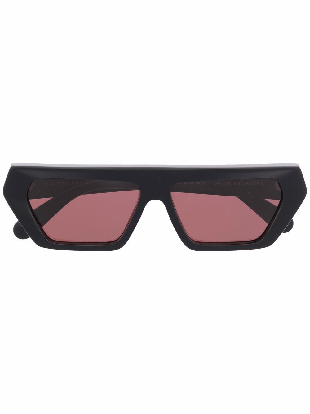 Stella McCartney Eyewear 斯特拉·麦卡特尼 有色镜片方框太阳眼镜 - 黑色