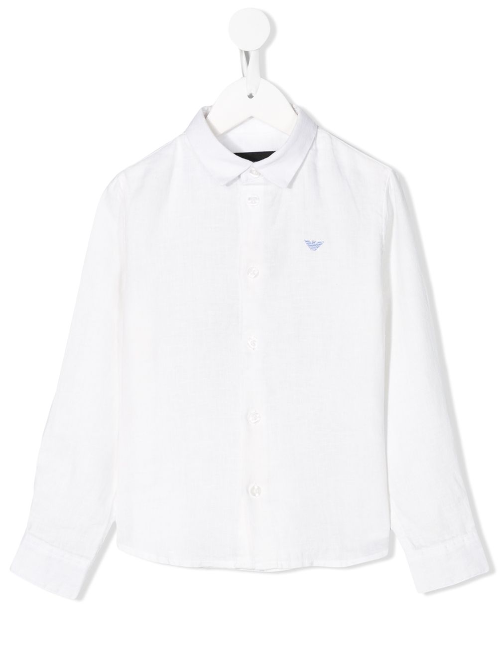 Emporio Armani Kids 府绸衬衫 - 白色
