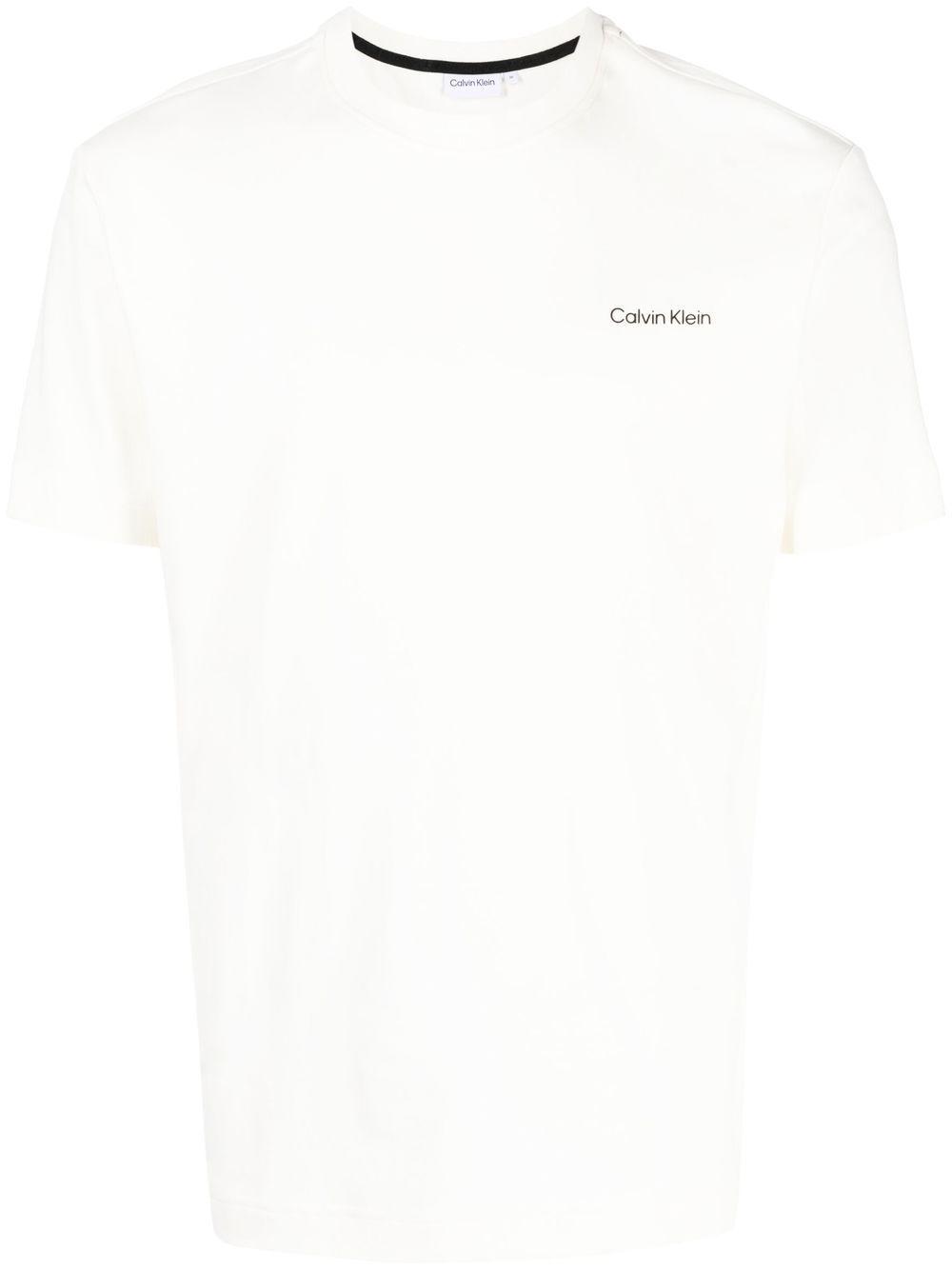 Calvin Klein logo印花棉T恤 - 白色