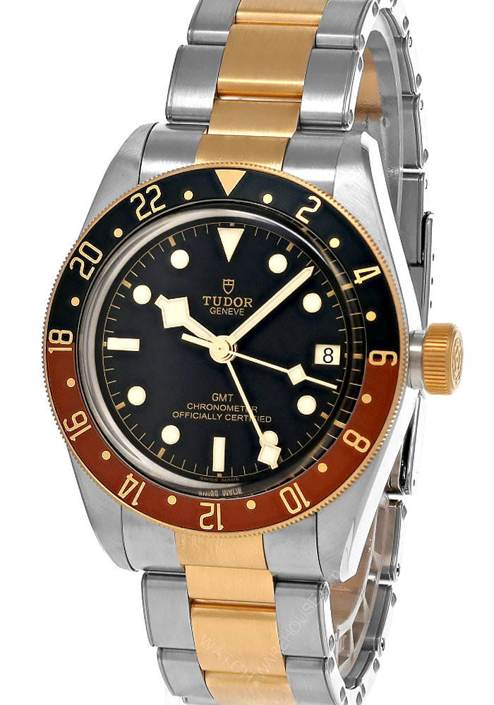 TUDOR Black Bay GMT S & G 41MM SS Black Dial Men's Watch M79833MN-0001