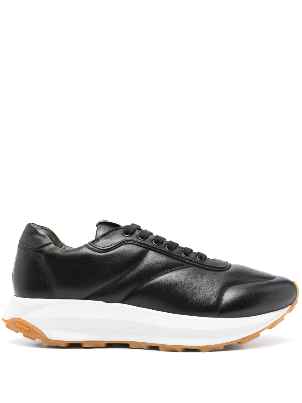 Corneliani 皮质运动鞋 - 黑色