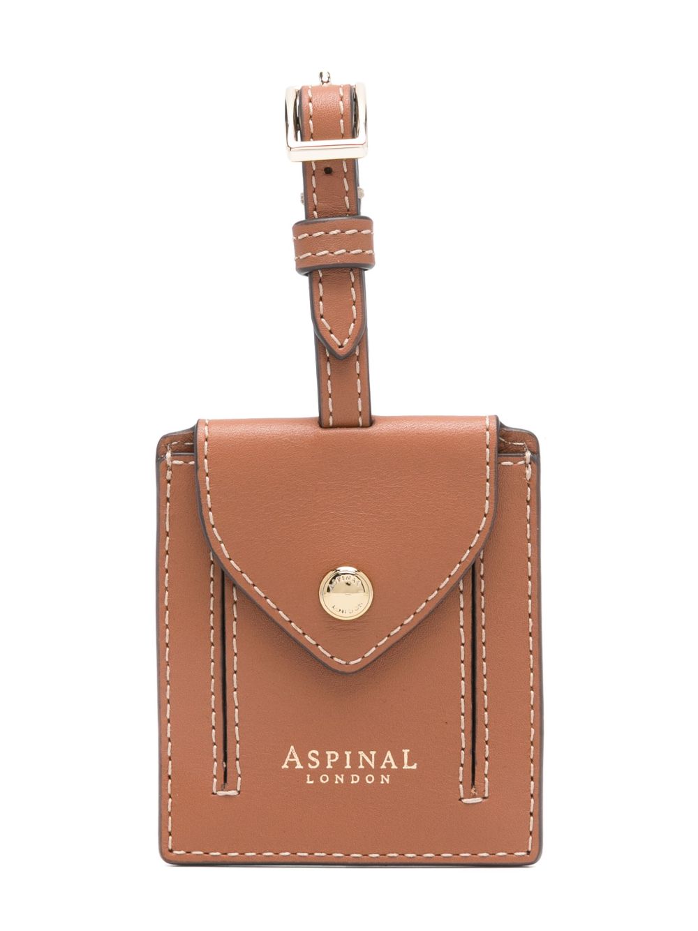 Aspinal Of London 皮质行李吊牌 - 褐色