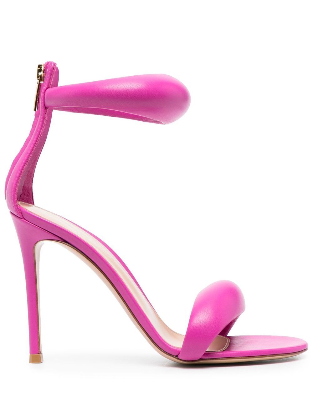 Gianvito Rossi Bijoux 绒球袢带高跟凉鞋 - 粉色
