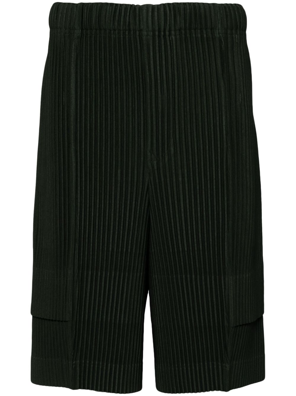 Homme Plissé Issey Miyake 工装褶饰短裤 - 绿色