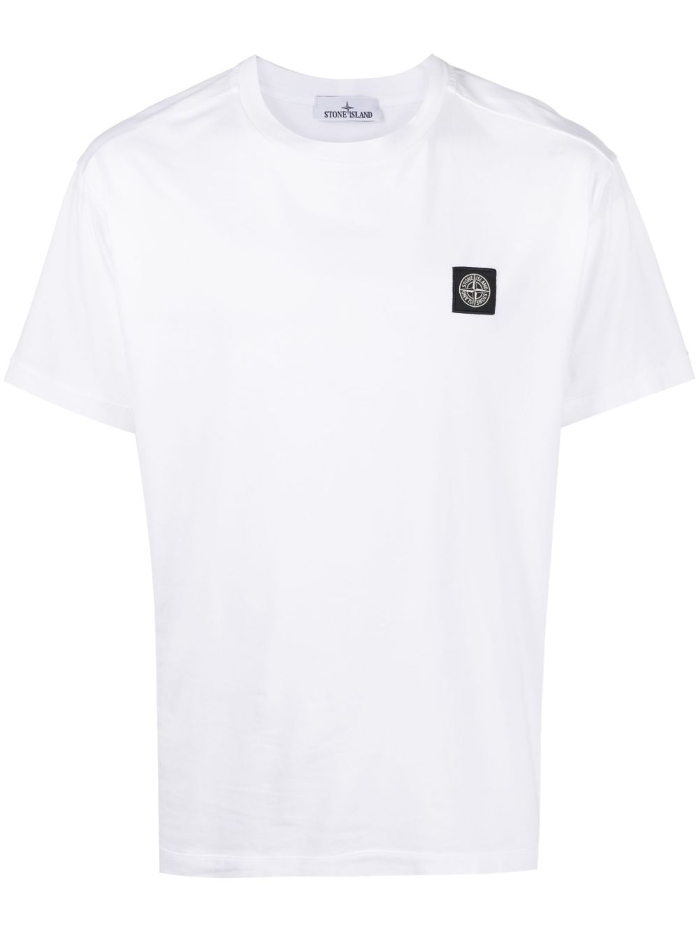 Stone Island 罗盘贴花棉T恤 - 白色
