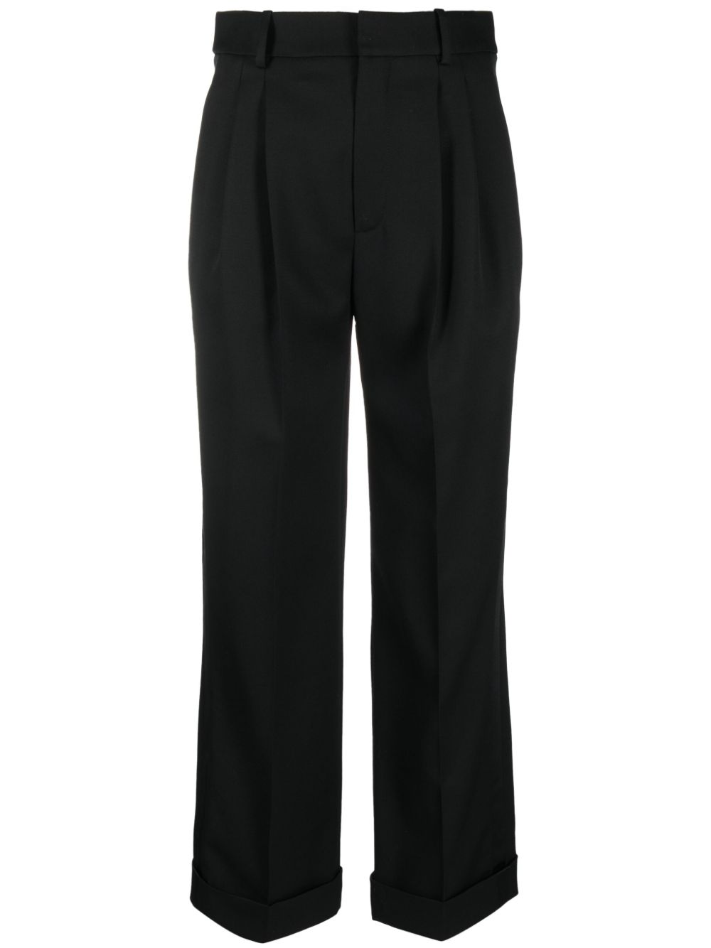 Saint Laurent 羊毛经典长裤 - 黑色