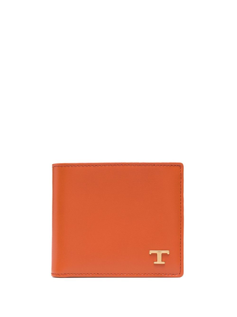 Tod's logo标牌对折钱包 - 橘色
