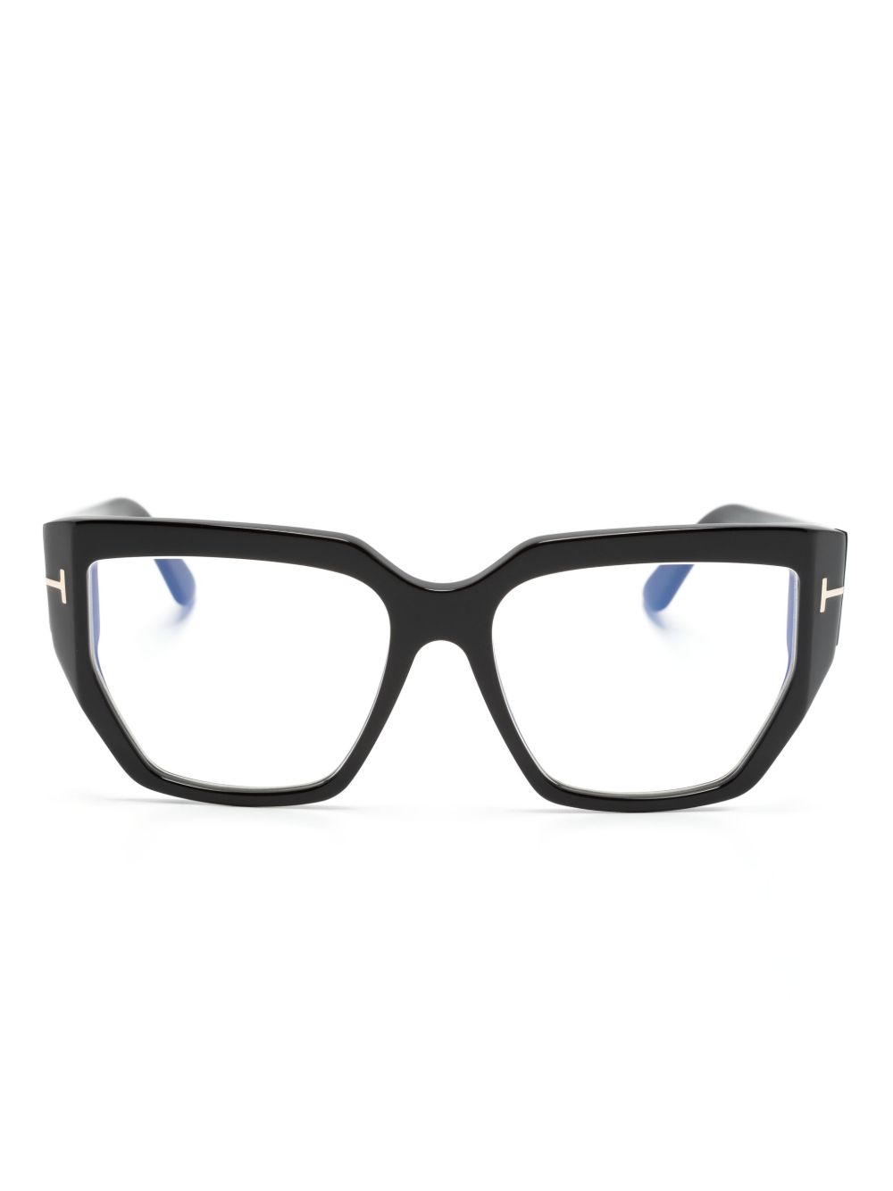 TOM FORD Eyewear 几何形框眼镜 - 黑色