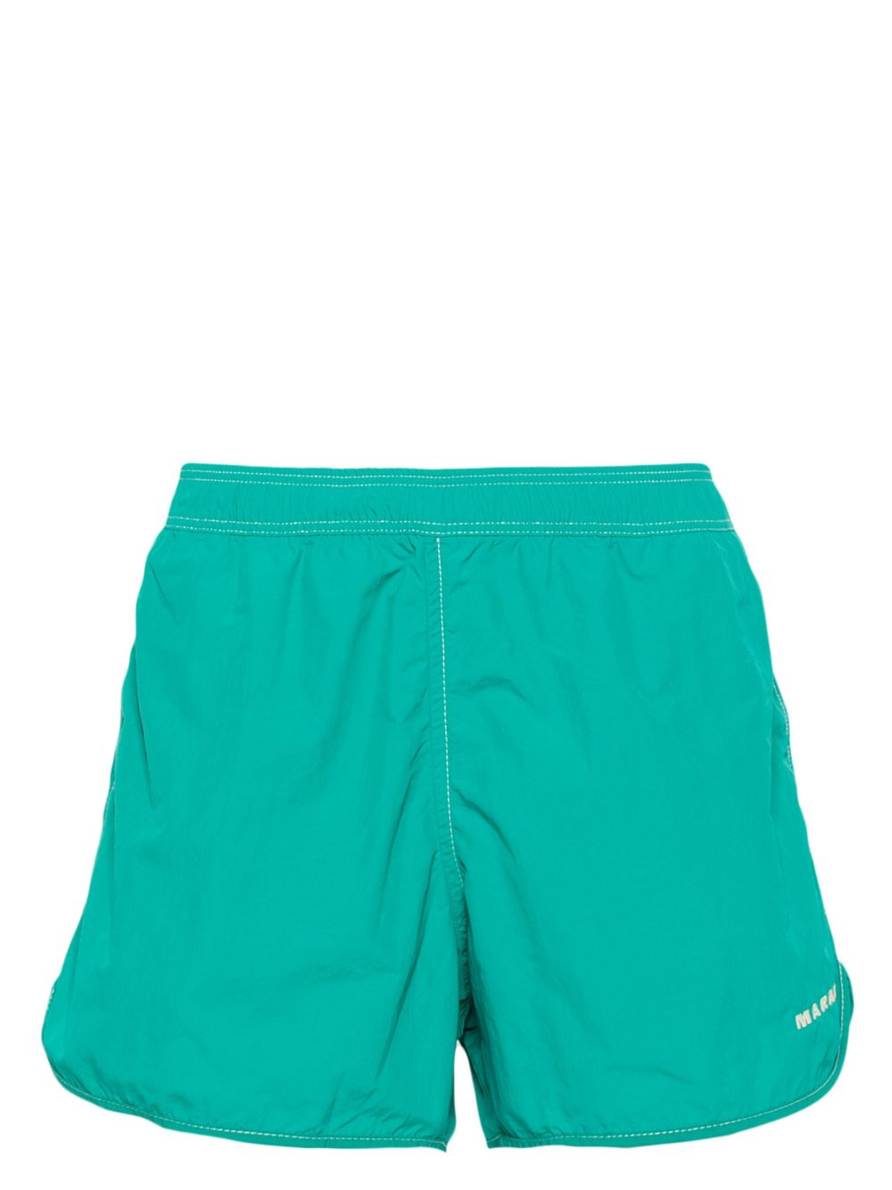 MARANT Vicente logo刺绣短裤 - 绿色