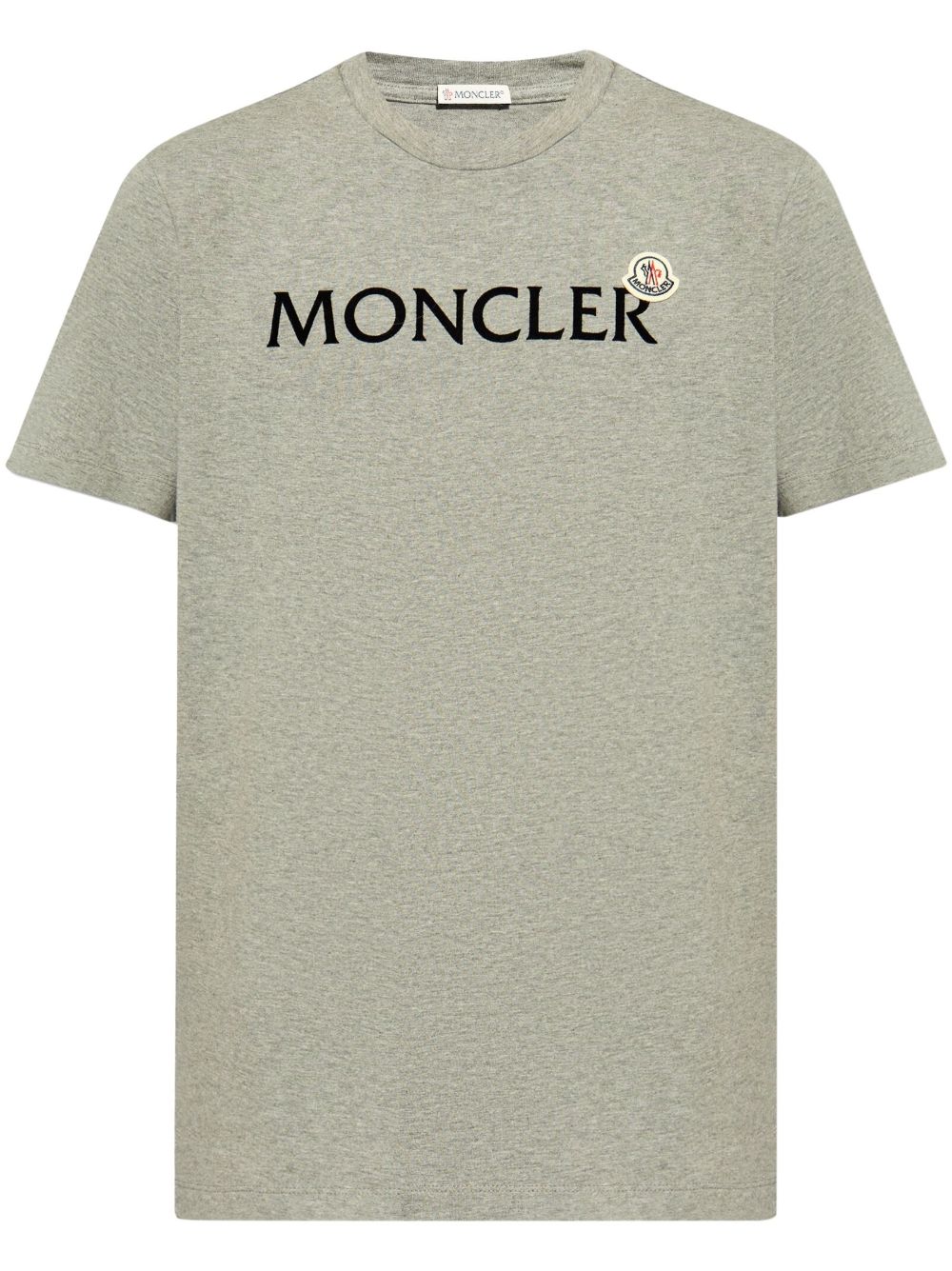 Moncler 植绒logo棉T恤 - 灰色